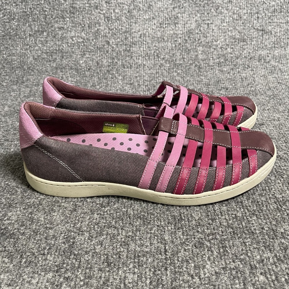 Ahnu By Teva North Point Purple Flats Women's Sz 11 Dark Plum Slip On Sneakers